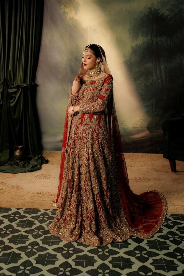 Deep Red Lehnga Shirt