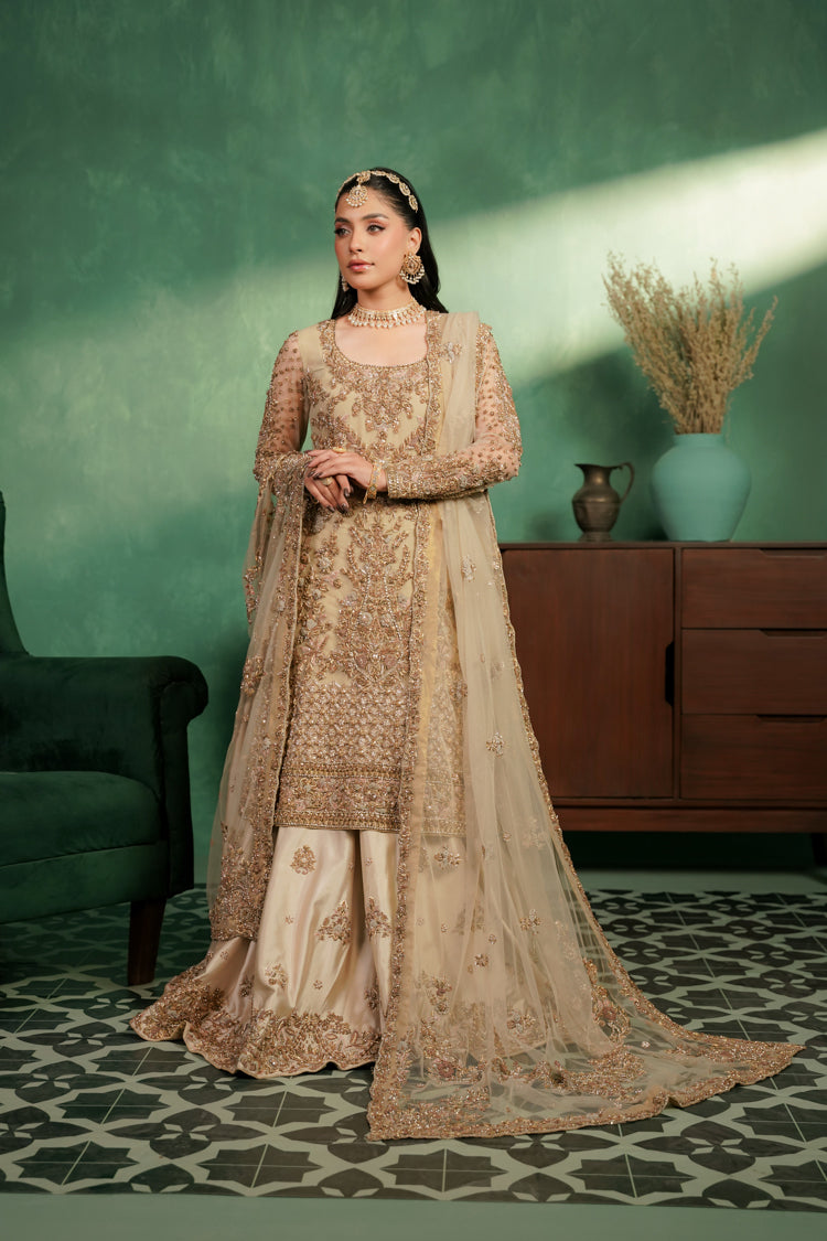 Golden Ivory Lehnga